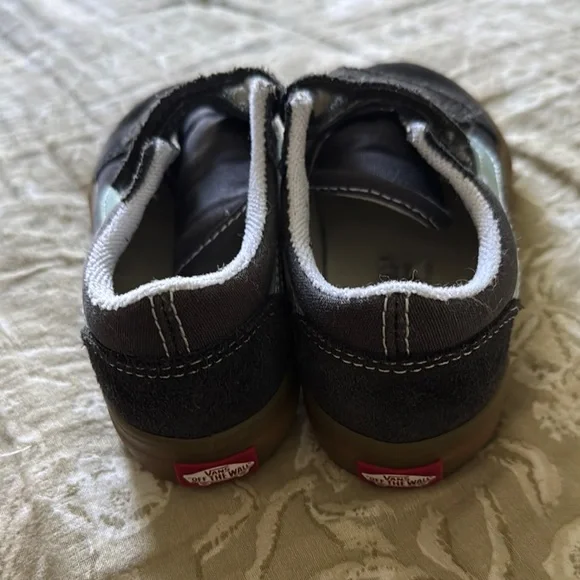 Kids Black and Blue Velcro Sneakers - Picture 2 of 3